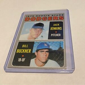 Bill Buckner/Jack Jenkins 1970 Rookie stars Dodgers Topps Baseball Card Vintage
